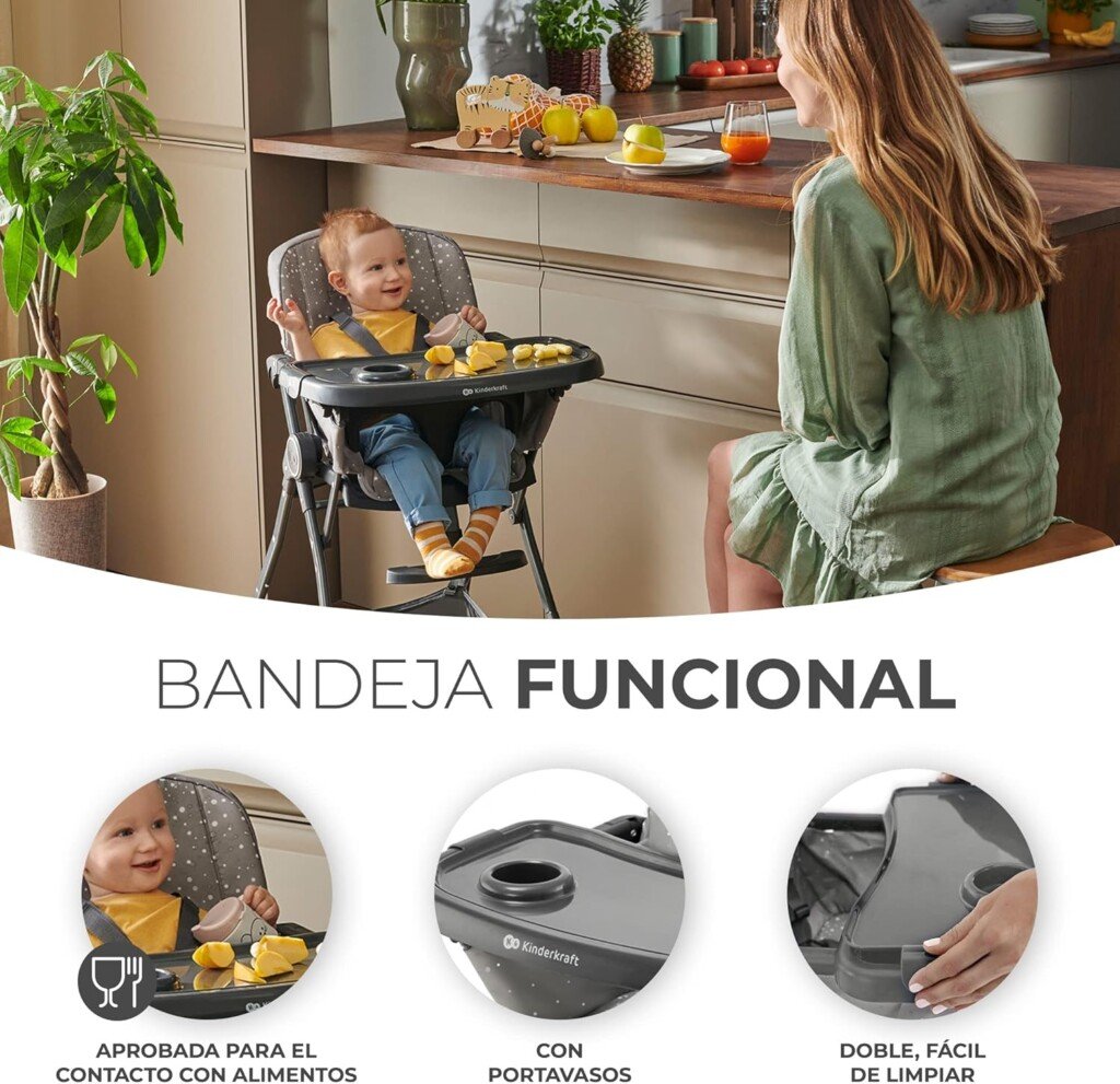 Trona FOLDEE Kinderkraft bandeja extraible